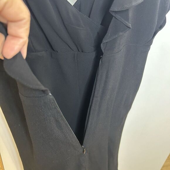 Bardot‎ Dress Midi Black Fishtail LBD Sleeveless Size 8 (M) Stirs front and back - Picture 9 of 11